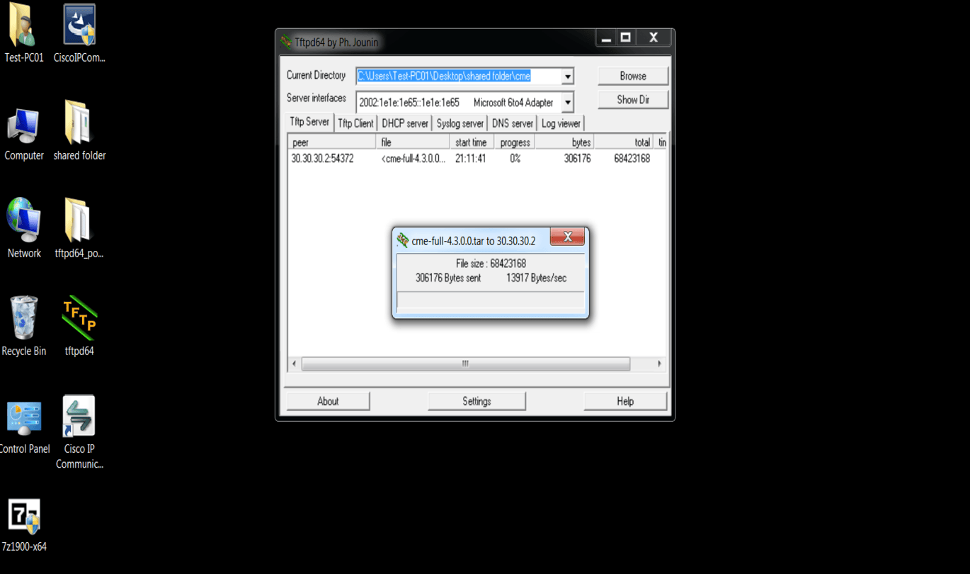 TFTP Upload to Router